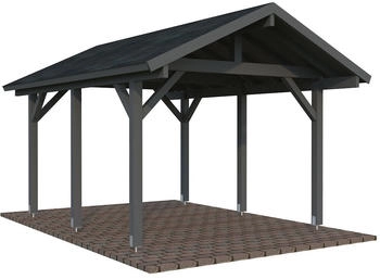 Palmako Carport Robert 11,7 m² weiß lackiert Holzcarport