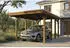 Skan Holz Friesland Flachdach Einzelcarport Nadelholz 320x555cm Nussbaum (350032-03-40)