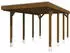 Skan Holz Friesland Flachdach Einzelcarport Nadelholz 320x555cm Nussbaum (350032-03-40)