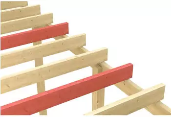 Skan Holz Schneelasterh&ouml;hung Carport-St&uuml;tzelement 2,50kN/m&sup2; Eiche hell