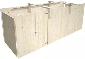 Palmako Karl Anbauschuppen 40,6m&sup2; + 10,9m&sup2; tauchimpr&auml;gniert