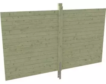Skan Holz Friesland Carport R&uuml;ckwand Profilschalung 363x330cm kesseldruckimpr&auml;gniert (324224)