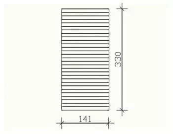 Skan Holz Friesland Carport Seitenwand Profilschalung 141x330cm kesseldruckimpr&auml;gniert (324248)