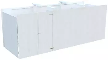 Palmako Karl Anbauschuppen 40,6m&sup2; / 10,9m&sup2; wei&szlig; lackiert