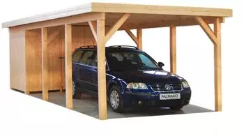 Palmako Karl Anbauschuppen 6,2m&sup2; naturbelassen