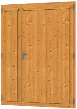 Skan Holz Doppelfl&uuml;gelt&uuml;r f&uuml;r Carports 148x198cm, Eiche hell