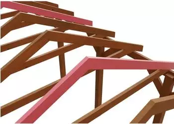 Skan Holz Schneelasterh&ouml;hung f&uuml;r Carport Wallgau 3,25kN/m&sup2; nussbaum