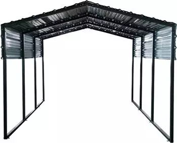 Westmann Kopenhagen S Einzelcarport Stahl Satteldach grau (58126736-0)