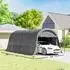 Outsunny Zeltgarage 3x6m wasserdicht mit abnehmbaren Seitenwänden, dunkelgrau