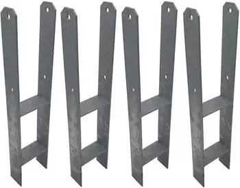 Buri H-Anker Pfostenträger feuerverzinkt 116x600mm, 4er Set