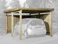 weka Einzelcarport "617 Gr.1" Massivholz 270 cm braun