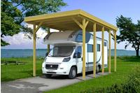 Skanholz Einzelcarport "Friesland" Massivholz 355 cm gr&uuml;n f&uuml;r Caravan