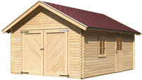 Karibu Garage "Blockhausgarage" BxT: 435x572 cm, 193 cm Einfahrtsh&ouml;he, 38 mm