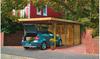 Karibu Set: Carport Classic 2, mit PVC-Dacheindeckung, mit Abstellrau