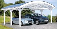 Skanholz Doppelcarport "Franken" Leimholz 550 cm natur