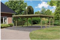 Karibu Doppelcarport ""Classic 2" PVC-Dach Variante A kesseldruckimpr&auml;gnert"