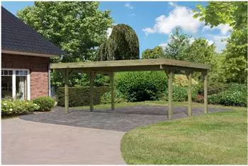 KARIBU Classic Doppel 1 5,40 x 3,95 m kdi inkl. PVC-Dachplatten