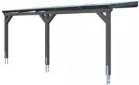 Skanholz Anlehncarport "Vogtland" Leimholz 276 cm dunkelgrau