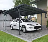 Palram - Canopia Einzelcarport "Verona" Aluminium 263 cm Anthrazit 100% UV-gesch&uuml;tzt