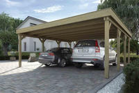 weka Doppelcarport "609 Gr. 1" Massivholz 250 cm braun