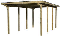 weka Einzelcarport "606 Gr.2" Massivholz 250 cm braun