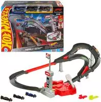 Hot Wheels Autorennbahn "Racing Formel-1-Rennstrecke-Trackset" mit 3