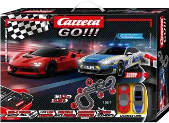 Carrera GO!!! High Speed Pursuit Autorennbahn 1:43, 5,3m, LED Rundenzähler (20062626)