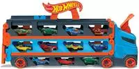 Hot Wheels Spielzeug-Transporter "2-in-1 Rennbahn-Transporter" mit drei Hot...