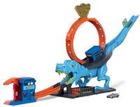 Hot Wheels HKX42-UNIT, Hot Wheels City Challenge Of The T-rex Car Blau Kinder