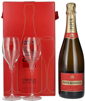 Piper-Heidsieck Champagne Cuvée Brut 0,75l In Geschenkbox mit 2 Gläsern