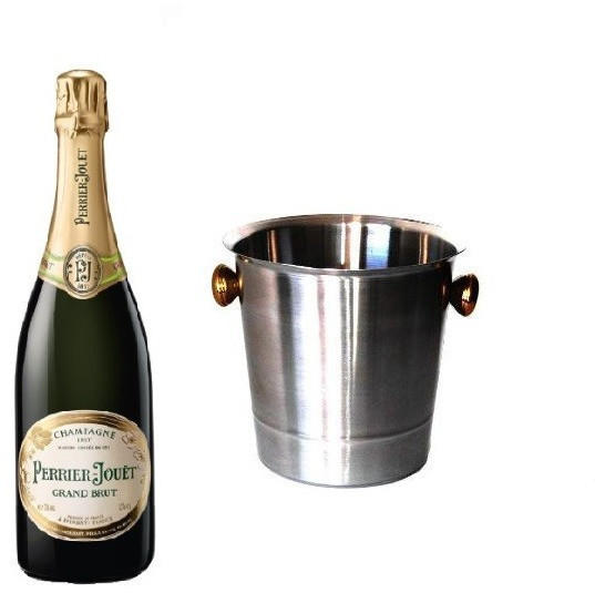 Perrier-Jouët Grand Brut 0,75l + Champagner-Kühler silber