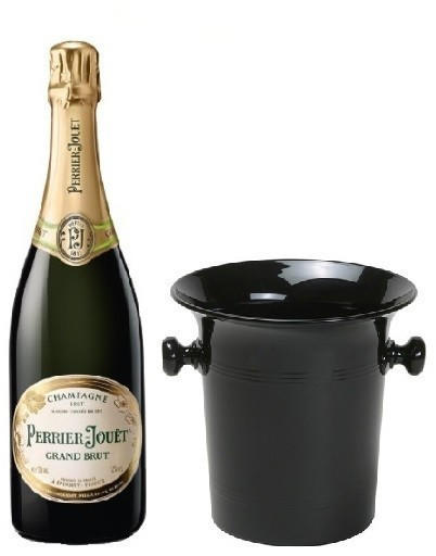 Perrier-Jouët Grand Brut 0,75l + Champagner-Kühler schwarz