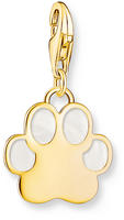 THOMAS SABO Charm-Einh&auml;nger "Hundepfote mit wei&szlig;er Kaltemaille"