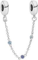 Pandora 791688C01-05 Sicherheitskette Silber Dreifacher Blauer Stein