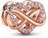 Pandora Funkelnde Unendlichkeit Rosafarbenes Herz-Charm (782246C01)