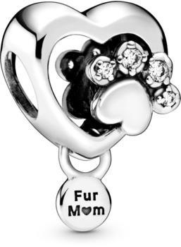 Pandora Funkelnder Hundepfotenabdruck-&-Herz-Charm (798873C01)