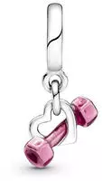 Pandora 799545C01 Silber Charm-Anh&auml;nger Hantel & Herz