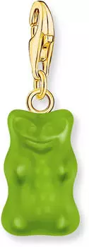 Thomas Sabo Charm-Goldbären-Anhänger in Grün vergoldet (2192-413-6)