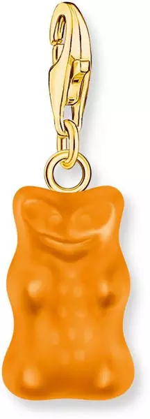 Thomas Sabo Charm-Goldbären-Anhänger in Orange vergoldet (2186-413-8)