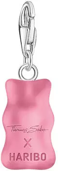 Thomas Sabo Charm-Goldbären-Anhänger in Pink Silber (2193-017-9)