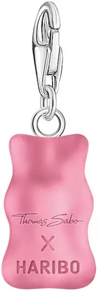 Thomas Sabo Charm-Goldbären-Anhänger in Pink Silber (2193-017-9)