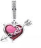 Pandora Rotes Herz & Pfeil Murano-Glas Charm-Anhänger
