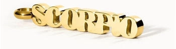 PURELEI Scorpio Letter Charm gold