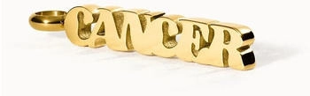 PURELEI Cancer Letter Charm gold