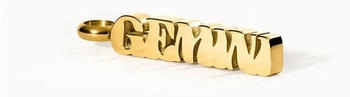 PURELEI Gemini Letter Charm gold