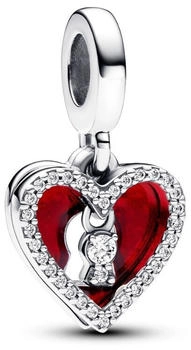 Pandora Double dangle red heart and lock (793119C01)