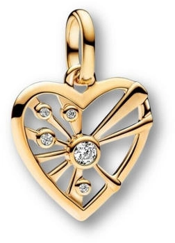 Pandora Heart and rays medallion charm (763453C01)