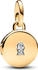 gold (763066C01): Pandora Dangle charm engravable love medallion openable