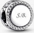 Pandora Engravable sparkling button charm silver (798747C01)