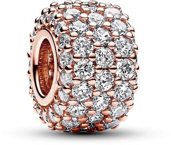 Pandora Triple row pavé rose gold charm (782820C01)